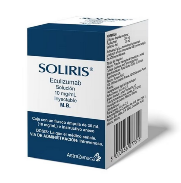 Astrazeneca Soliris Eculizumab 300 mg/30 mL (10 mg/mL) injection